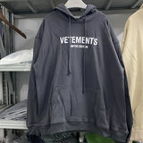 Vetements Hoodie Autumn and Winter Loose Version Men and Women Couple Hooded Sweater