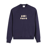 Amiaheoine round neck casualcouple long sleeves pullover sweatshirtfall and winterletterloose raglan sleeves