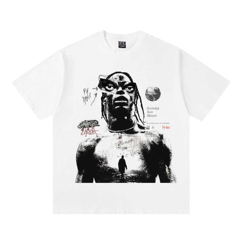 saint m t shirts s.m. model character graphic crew neck pullover short sleeve t-shirt