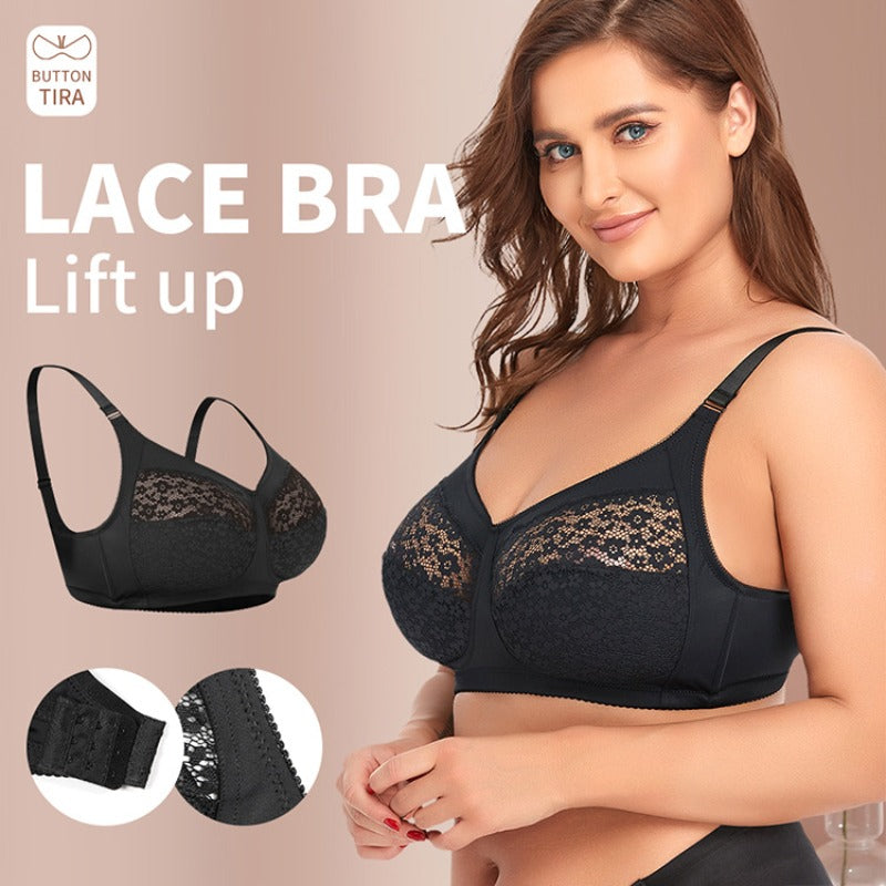 Full figure bra - wireless lace lightly lined