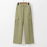 Women Sweatpants Spring and Autumn Retro Multi-Pocket Cargo Pants Loose Casual Trousers