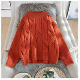 Women Knitwear Autumn and Winter round Neck Knitwear Loose Sweater