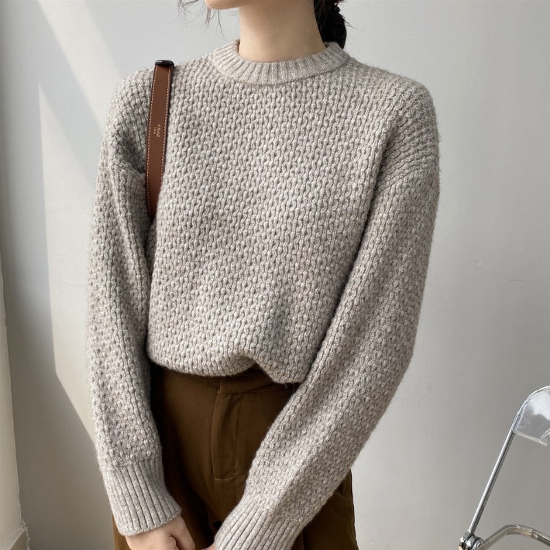 Women Winter Knitted Sweater Coat Knitted Pullover 8t3061