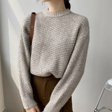 Women Winter Knitted Sweater Coat Knitted Pullover 8t3061