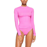 Women T-shirt Autumn Crew Neck Long Sleeve Turtleneck Top