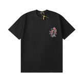 Hip-hop t-shirts: spring/summer high street trendy short sleeve letter carp print american retro short sleeve tee