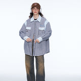 Unisex Jacket Autumn Striped Coat