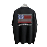 Ch hip-hop t shirts high version ch short sleeve sanskrit printingloosecasualpure cotton american heavy weight short sleeve men
