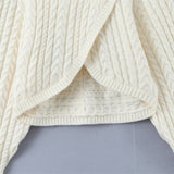 Women Sweater Knitwear Autumn and Winter Turtleneck Long Sleeve Cross Sweater Women's Short Sweater