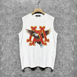 Amiri tank top oil painting flying eagle printing