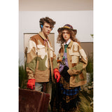 Unisex Jacket Retro Spring and Autumn Coat Loose Camouflage Jacket