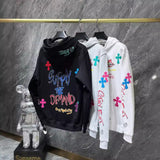 Chh Chrome Hearts Hoodie Color Sanskrit Hand Painted Graffiti Hooded Sweater