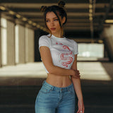 Women T-shirt Summer round Neck Slim T-shirt