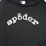 Sp5der Hoodie Cobweb Puff Print Pure Cotton