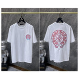 Ch hip-hop t shirts high version american ch short-sleeved horseshoe sanskrit cross embroider short-sleeved casualeasiest for match high street