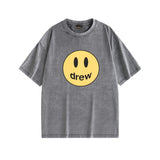 Drew house tshirt r collection d@ew moisturewicking, distressed smiley face graphic, crew neck, pullover, short sleeve wholesale single piece