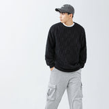 Unisex Sweater Winter Loose Checkered Sweater