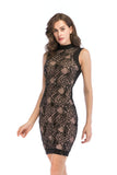 Women's Vintage Tassel Sequins Mesh Embroidered Sleeveless Dress