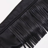 Women Leather Jacket Long Sleeve PU Leather Coat Tassel Punk Motorcycle Clothing Leather Jacket