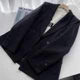 Women Suits Loose Casual Black Blazer