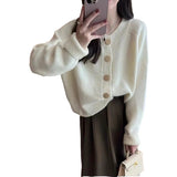 Women Knitted Cardigan Autumn Single-Breasted Knitted Coat