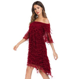 Women Evening Gown Sexy Sequins Dress