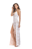 Women Evening Gown Sexy Nightclub Suspenders Split off Shoulder Beads Sequins Dress Female Dress