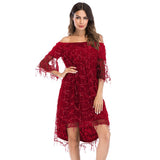 Women Evening Gown Sexy Sequins Dress
