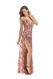 Women Evening Gown Sexy Nightclub Suspenders Split off Shoulder Beads Sequins Dress Female Dress