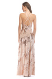 Women Evening Gown Sexy Nightclub Suspenders Split off Shoulder Beads Sequins Dress Female Dress