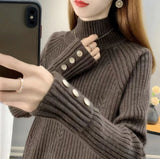 Women Knitwear Autumn and Winter Turtleneck Knitwear Loose Sweater