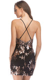 Women Evening Gown Sexy Sequin Sling Backless Dress Summer