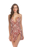 Women Evening Gown Sexy Sequin Sling Backless Dress Summer
