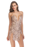 Women Evening Gown Sexy Sequin Sling Backless Dress Summer