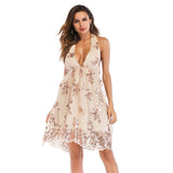 Women Evening Gown Summer Backless Sexy Sequins Dress