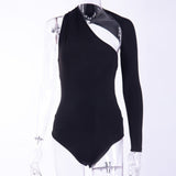 Women Jumpsuit Sexy One-Shoulder Single Sleeve Jumpsuit