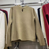 Women Knitwear Autumn and Winter Hollow out Sweater Slim Knit Bottoming Shirt