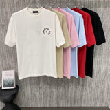 Ch hip-hop t shirts ch short-sleeved classic sanskrit horseshoe cross patch embroider round neck t-shirt