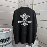 Ch hip-hop t shirts gheavy weight short-sleeved t-shirtmenprintingcasualtrendyfashionloose american half-sleeved t