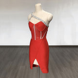 Women Evening Dress Bandage Sexy Dress V-neck Gauzy Gown