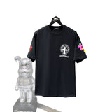 Ch hip-hop t shirts american chcolorful cross leather sanskrit horseshoe short sleeves loosecasualeasiest for match