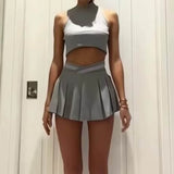 Women Tops Summer Skirt Pleated Skirt