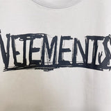 Vetements T Shirts VTM Werther Cute Letter Graffiti Loose Short Sleeve T-shirt