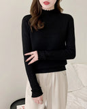 Women Knitted Pullover Autumn and Winter Knitted Slim Short Sweater