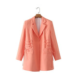 Women Suits Autumn Drawstring Suit Coat Suit