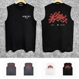 Amiri tank top tokyo bones print