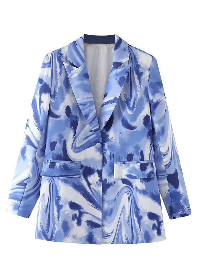 Women Suits Autumn Retro Color Blazer