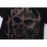 Travis Scott T Shirts x WWE joint model flame skull letter SAGE THE STAGE letter print retro short-sleeved T-shirt
