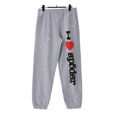 Sp5der Sweatpants Cobweb Puff Print Pure Cotton