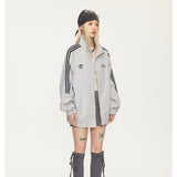 Unisex Jacket Vintage Cardigan Stand Collar Sports Jacket